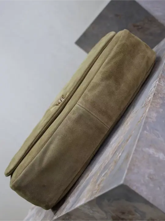 Icare series handbag Khaki suede