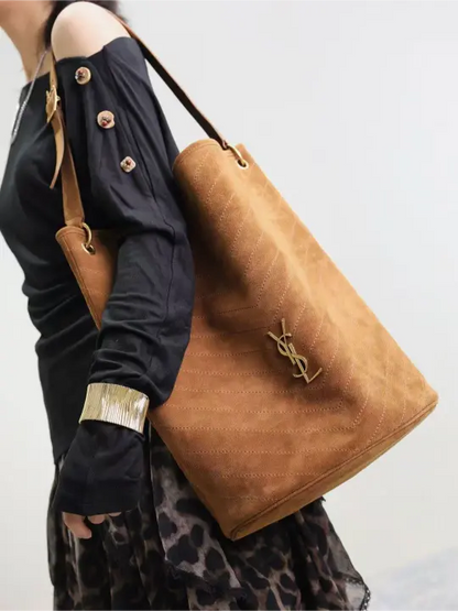 NIKI soft suede bucket bag