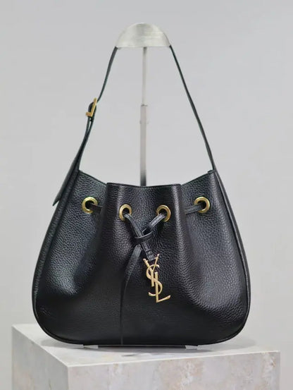 PARIS VI SMALL HOBO BAG IN GRAINED LEATHER