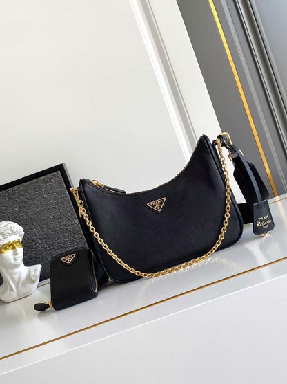 Re-Edition 2005 Saffiano leather bag 1BH204