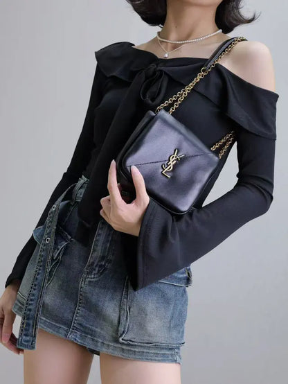 Jamie Mini Shoulder Bag in Smooth Leather