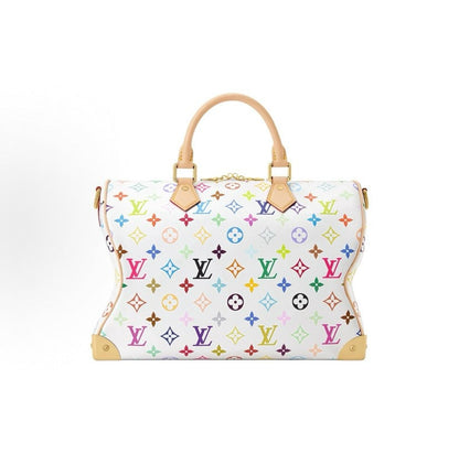 2026 Speedy Soft 30 Handbag in Monogram Multicolore White Canvas M27789