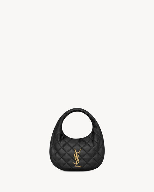 2026 Icarino Black Quilted Nappa Leather Handbag 851689AAANG1000