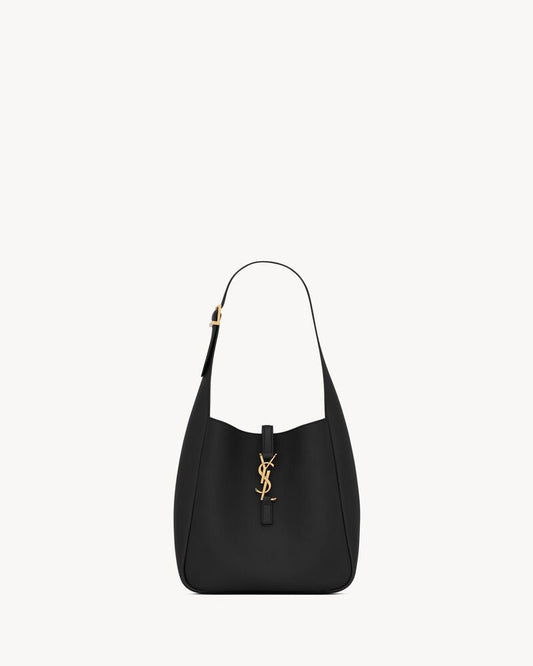 2026 Large Le 5 À 7 Supple Black Soft Leather Hobo Bag 713938AAAUQ1000