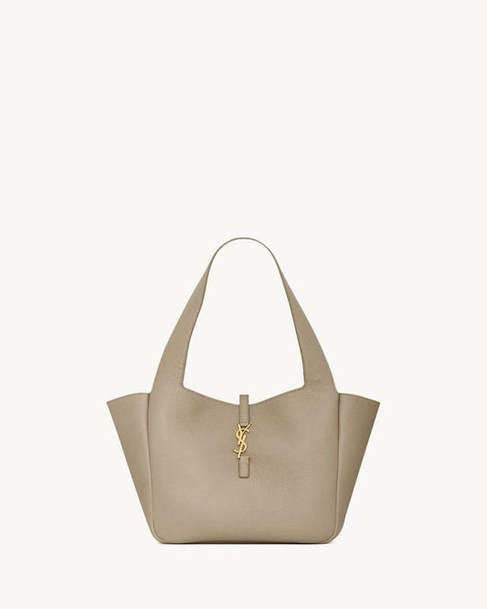 2026 Small LE 5 À 7 BEA Beige Deer Leather or Cowhide Tote Bag 779029AADUU1346