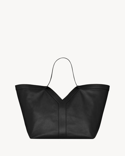 2026 Large Y Tote Bag, Black Grained Calfskin 820672AAEIF1000