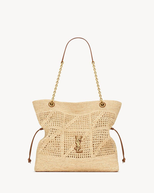 2026 Jamie Beige Raffia Woven Tote Bag 838876GAAFY2791