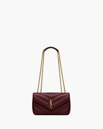 2026 Loulou Series Large  Deep Burgundy Lambskin Shoulder Bag 803541AAEAX6197