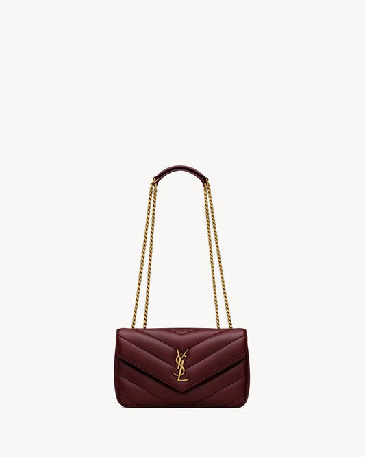 2026 Loulou Series Large  Deep Burgundy Lambskin Shoulder Bag 803541AAEAX6197