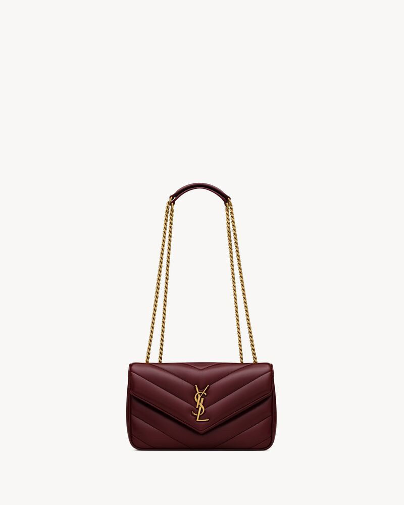 2026 Loulou Series Mini Deep Burgundy Lambskin Shoulder Bag 821749AAEAX6197