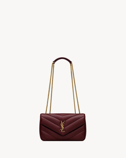 2026 Loulou Series Mini Deep Burgundy Lambskin Shoulder Bag 821749AAEAX6197