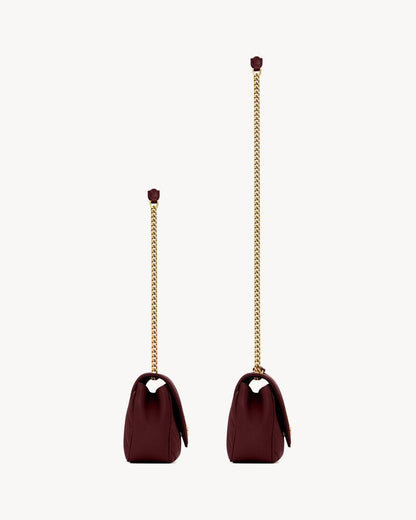 2026 Loulou Series Mini Deep Burgundy Lambskin Shoulder Bag 821749AAEAX6197