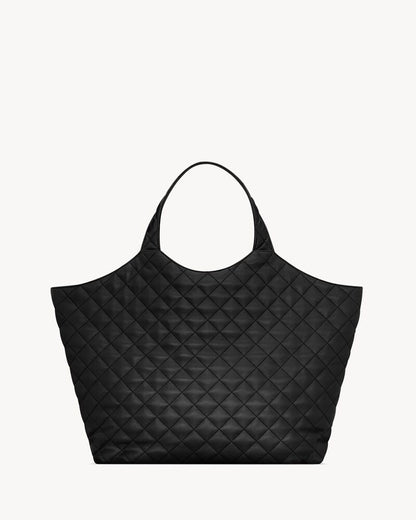 2026 ICARE Black Quilted Lambskin Extra-Large Tote Bag 698651AAANG1000